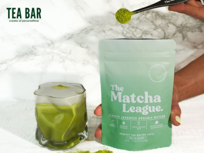 THE MATCHA LEAGUE. SERVEER PREMIUM LATTES. 